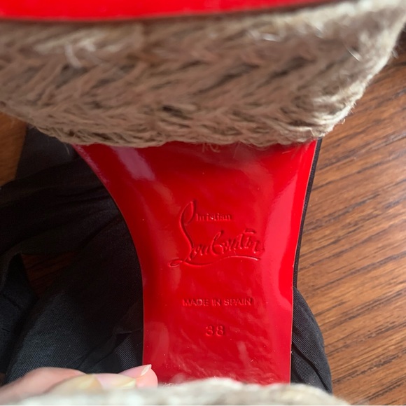 Louboutin Mariza Du Desert 130MM Black - Size 38 - Picture 12 of 15